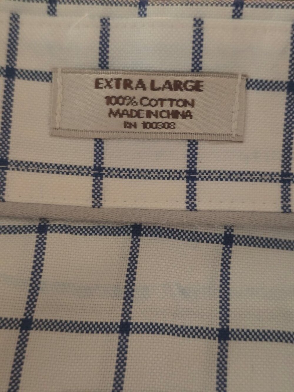 Peter Millar Nanoluxe Easycare Dress Shirt Mens XL White Navy Windowpane Check - Picture 4 of 8